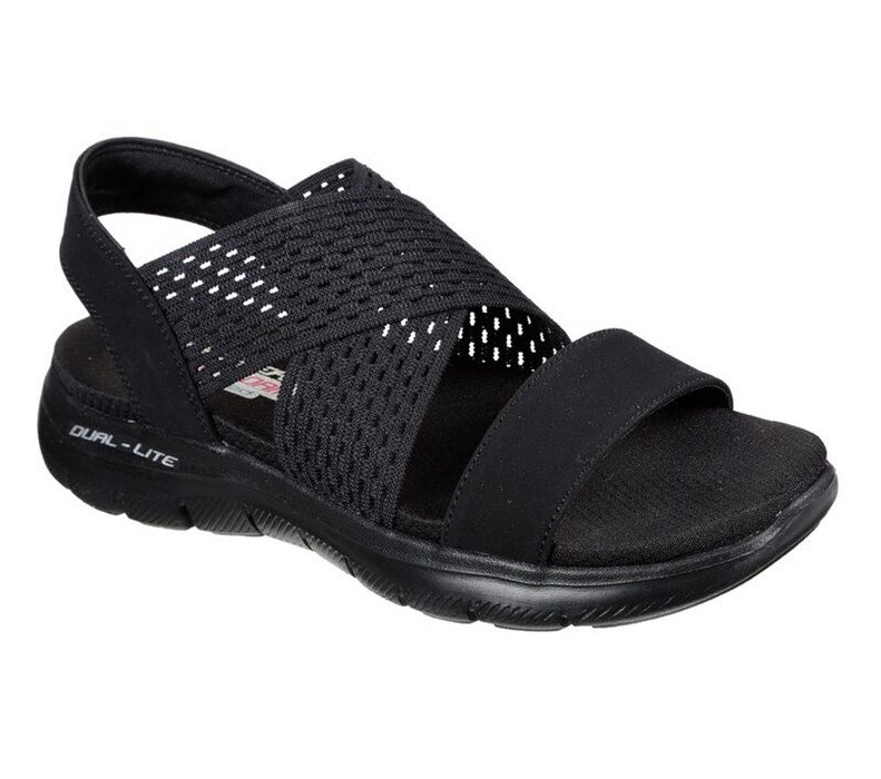 Skechers Flex Appeal 2.0 - Cool City - Womens Sandals Black [AU-OI6028]